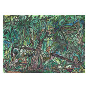 jungle 05, pen, japanese ink on paper, 14,4 x 20,9 cm, 2025