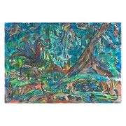 Dschungel im Sommer, crayons on paper, 14,4 x 20,9 cm, 2024