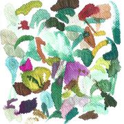flowers, ink on tissue paper, 12 x 12 cm, 2025