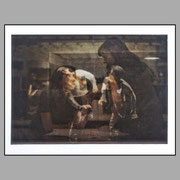 Schattenboxen, varnished newspaper12,9 x 18,4 cm, 2026