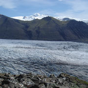 Le Skaftafellsjokull et ses crevasses