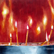 Flammende Gebete. Aquarell. Erhältlich