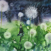 Zartes Leuchten. Aquarell. Privatbesitz