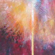 Lichtstrahl aus der Ewigkeit. (2021) Mischtechnik auf Leinwand. 40 cm x 60 cm. Privatbesitz