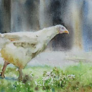 Bloß nichts verpassen. Aquarell (2022). Erhältlich