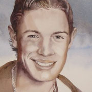 Immer in meinem Herzen. Aquarellportrait (2020). Privatbesitz