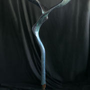 markus priller, o.t., 1/5, 2025, height 180 cm, bronze/iron base – erlas galerie