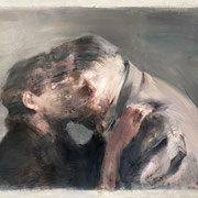 alessandro papetti, "incontro", 2023, 62 x 86,5 cm, oil on canvas – erlas galerie