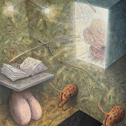 walter schmögner, "dahinter ist der waschsalon", 2005, 200 x 150 cm, acryl auf leinwand – erlas galerie