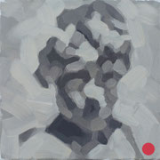adam bota, "gesicht 1", 2018, 30 x 30 cm, oil on canvas – erlas galerie