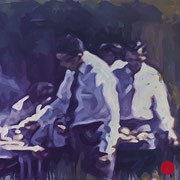adam bota, "die bundhafte tätigkeit", 2023, 80 x 100 cm, oil on canvas – erlas galerie