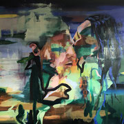 loveland, oil on canvas, 150 x 160 x 4 cm, 2020, 4850 €