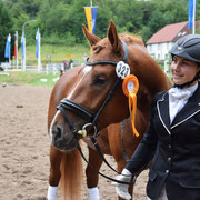 Wolfsstein sieg mit 8,4 in einer Reitpferde. Gegen die 4-jährige BUCHA Teilnehnerin Fist Love von Fürstenball