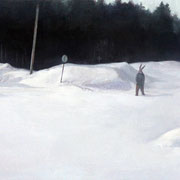 art work,"Route in north”.oil on panel,by Taichi Hara 2016