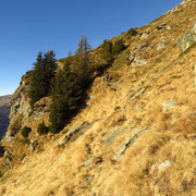 Passaggio esposto vicino alla Bocca d'Vegeina