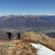 In cresta verso La Manèra