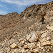 Traversone su sfasciume e blocchi al Schwarzhorn