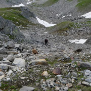 Ripido canalone prima del laghetto 