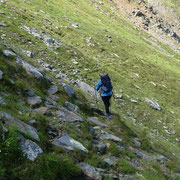 Sul sentiero che conduce al Rifugio Gana Rossa