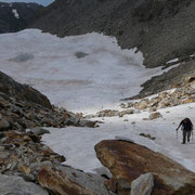 Salita nel ripido canalone