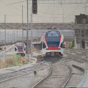 Hintereinander / Acryl / 80x100 cm / 2017 /----CHF 2'800----