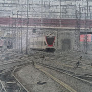 Bahnhof Luzern / Acryl, Palette / 80x100 cm /----CHF 2'800---- 