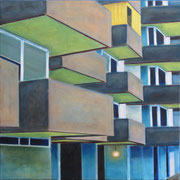 Fassade 1, 2020 Öl auf Baumwolle, 100x100cm