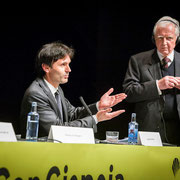 Jorge Mira y Harald zur Hausen. ConCiencia 2014. UsC.