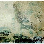 PEGASUS, 1996,  Polaroid-Imagetransfer auf Aquarellpapier, 18x24cm