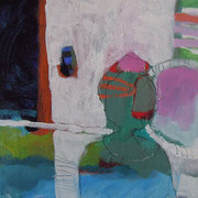 "Frau", 2016, Acryl auf Leinwand, 21,5 x 21,5 cm