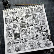 Inktober, Zeichenfeder und Tusche