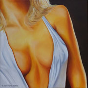 "J'ai encore rêvé d'elle" - Huile sur toile 50x50 (titre emprunté à "Il était une fois")