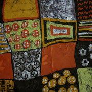 tessuto realizzato con la tecnica batik 100 x 100 cm. 2010