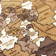 Bundesland 'Nordrhein-Westfalen' (Detail-Ansicht zur besseren Erkennbarkeit ohne Rahmen)