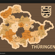  Bundesland 'Thüringen' (Ansicht als Vektorgrafik)