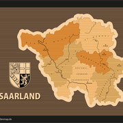 Bundesland 'Saarland'  (Ansicht als Vektorgrafik)