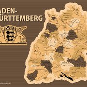 Bundesland 'Baden-Württemberg' (Ansicht als Vektorgrafik)