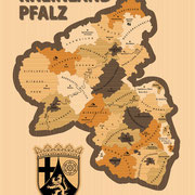 Bundesland 'Rheinland-Pfalz' (Ansicht als Vektorgrafik)