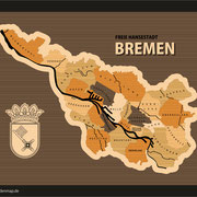 Bundesland 'Bremen' (Ansicht als Vektorgrafik)
