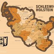 Bundesland 'Schleswig-Holstein'  (Ansicht als Vektorgrafik)