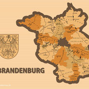 Bundesland 'Brandenburg' (Ansicht als Vektorgrafik)