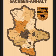 Bundesland 'Sachsen-Anhalt'  (Ansicht als Vektorgrafik)