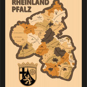 Bundesland 'Rheinland-Pfalz' (Ansicht als Vektorgrafik)