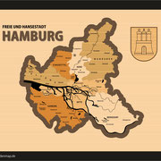 Freie und Hansestadt Hamburg (Ansicht als Vektorgrafik)