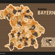 Bundesland 'Bayern' (Ansicht als Vektorgrafik)