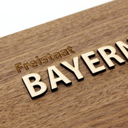 Bundesland 'Bayern' (Detail-Ansicht zur besseren Erkennbarkeit ohne Rahmen)