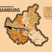 Freie und Hansestadt Hamburg (Ansicht als Vektorgrafik)