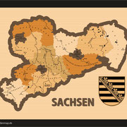 Bundesland 'Sachsen'  (Ansicht als Vektorgrafik)