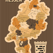 Bundesland 'Hessen' (Ansicht als Vektorgrafik)