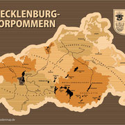 Bundesland 'Mecklenburg-Vorpommern' ( Ansicht als Vektorgrafik))